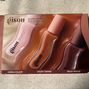 Gisou Honey Infused Lip Oil Set - Vanilla Glaze, Sticky Toffee, Milky Mocha